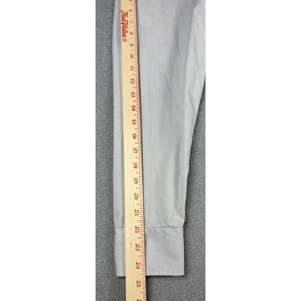 Banana Republic Men's Large 16-16.5 Gray Button Front Dress Shirt 100% Cotton